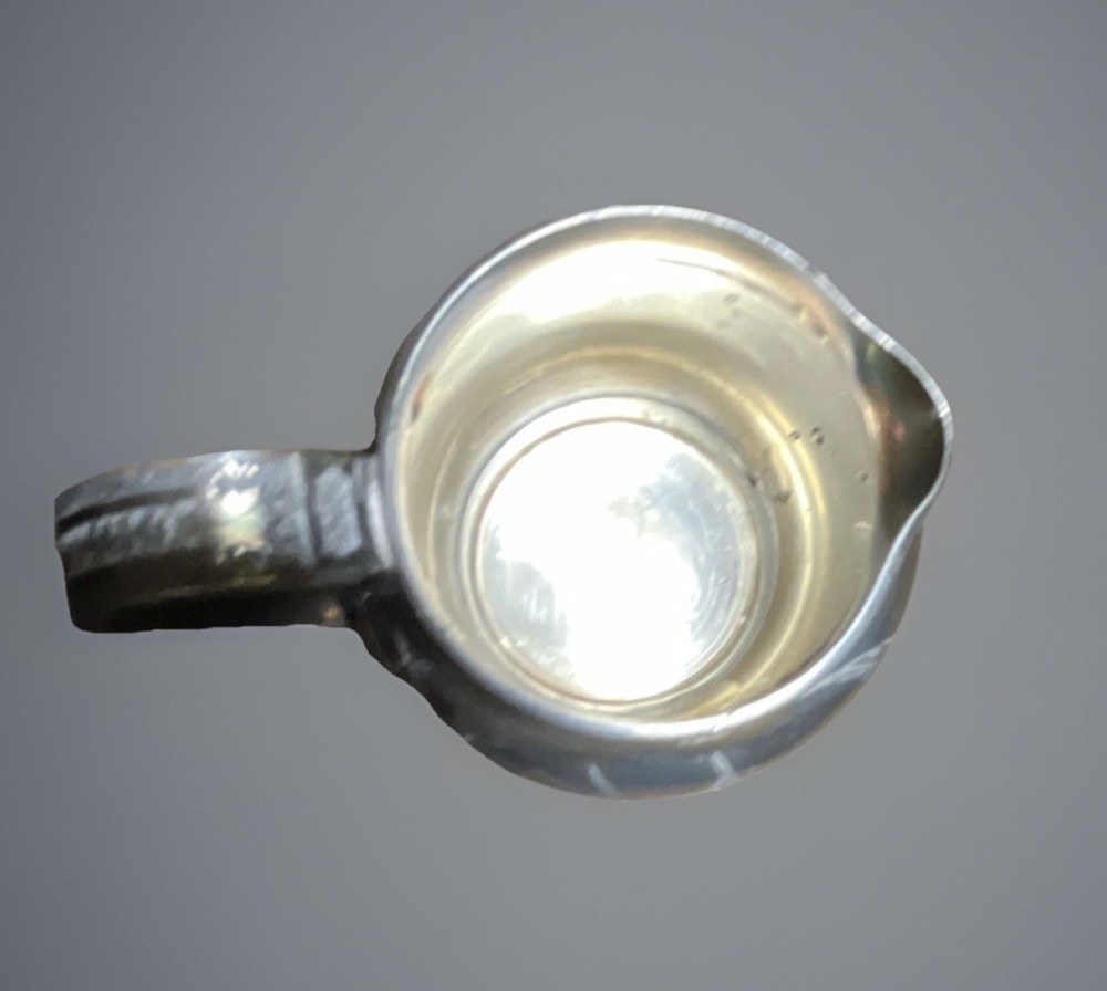 Quadruple Plate Silverplate Creamer Engraved Birds