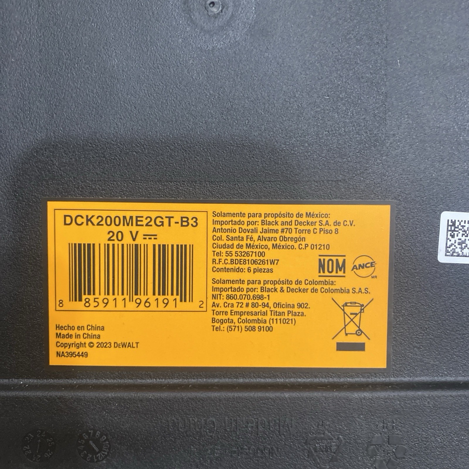 DEWALT McLaren F1 Team Limited Edition DCK200ME2GT 20 V XR Brushless Twin set