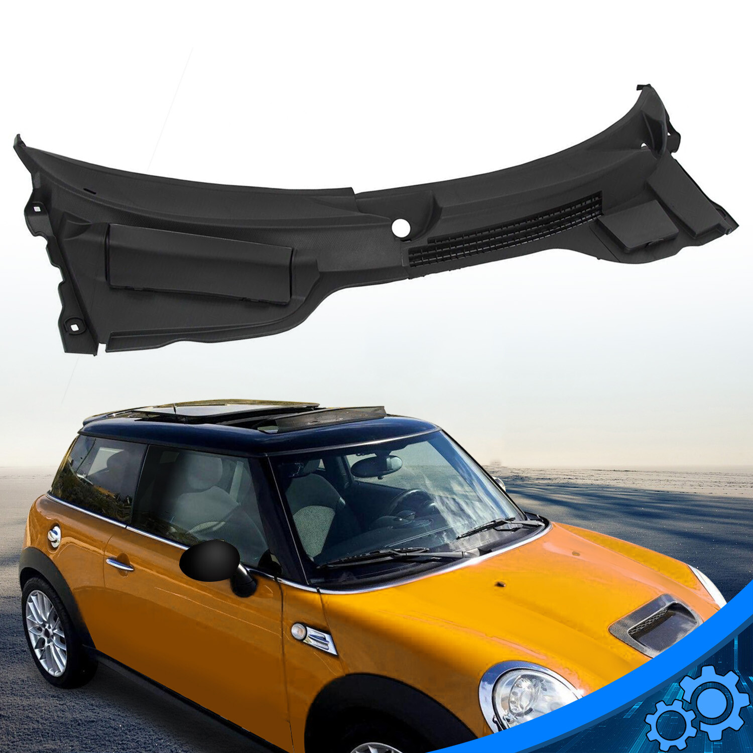 Windshield Wiper Vent Cowl Cover Grille For 2007-2015 Mini Cooper R57 R56 R55