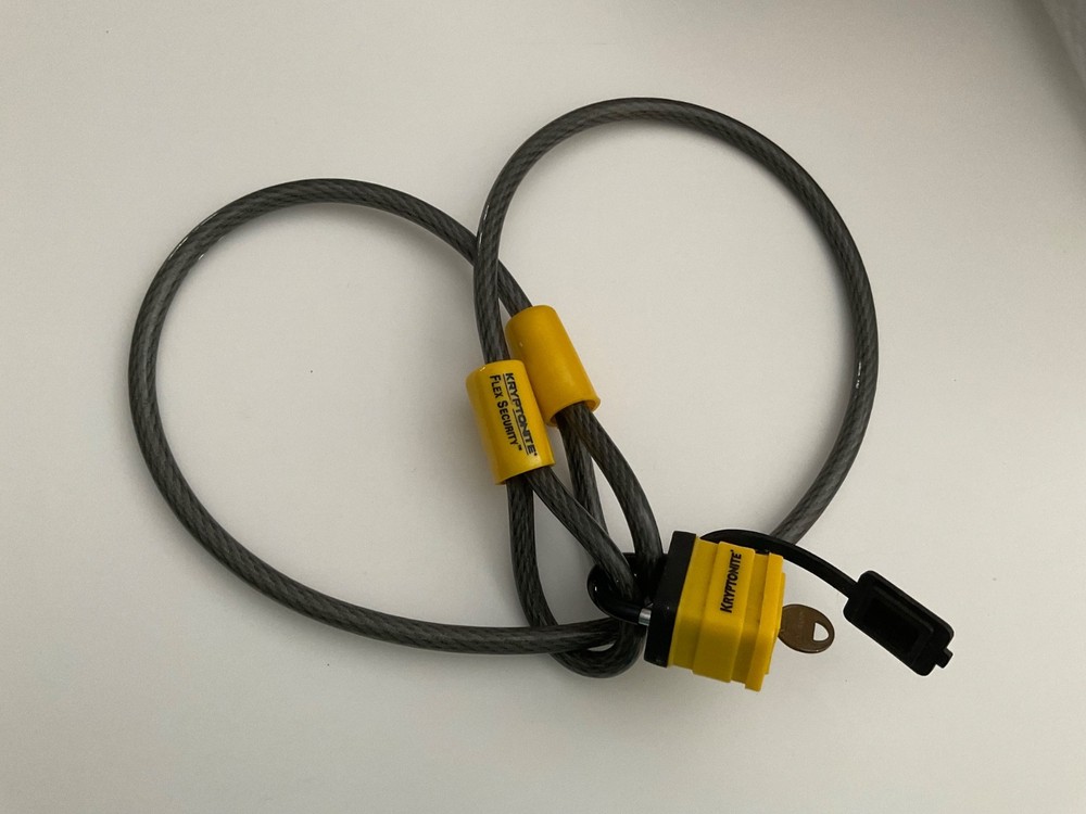 Kryptonite Double Loop Cable 4 ft Security for Bikes w/ Key Lock