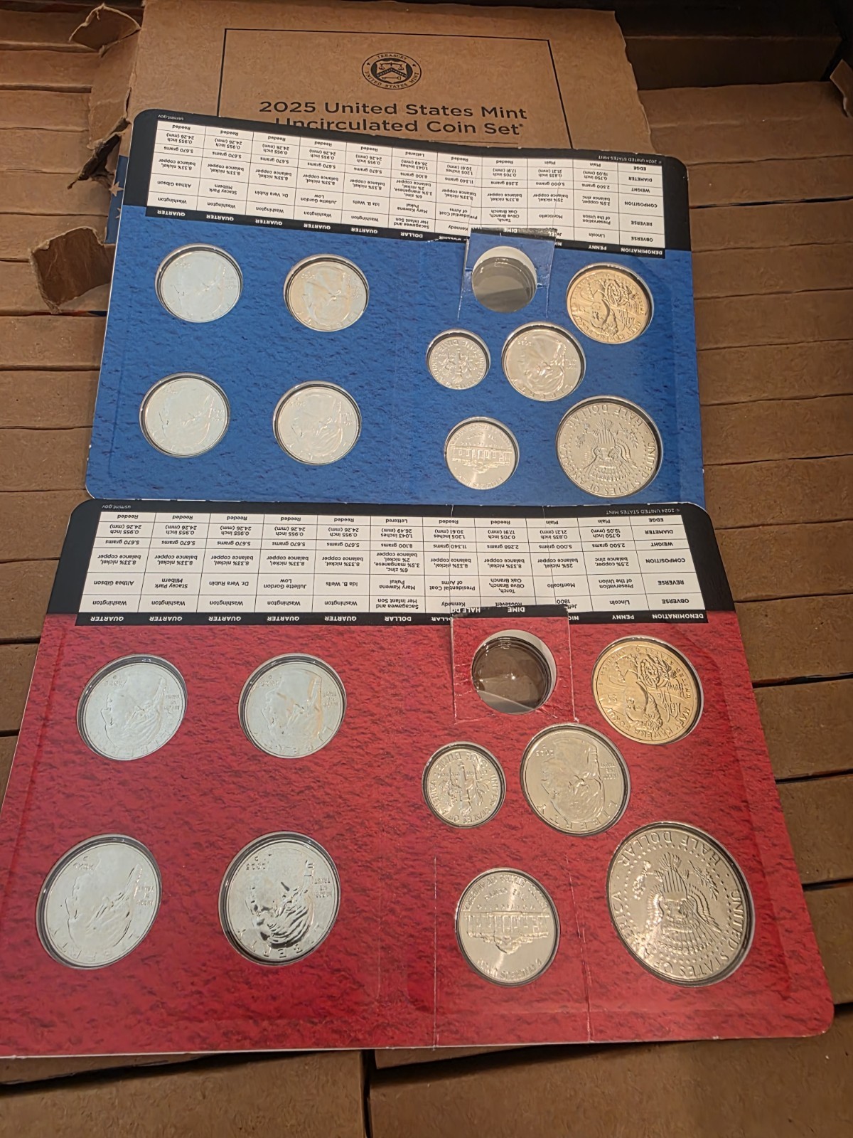 2025 P D US Mint Uncirculated Coin Set (No Penny) SOLD OUT AT THE MINT! & BOX