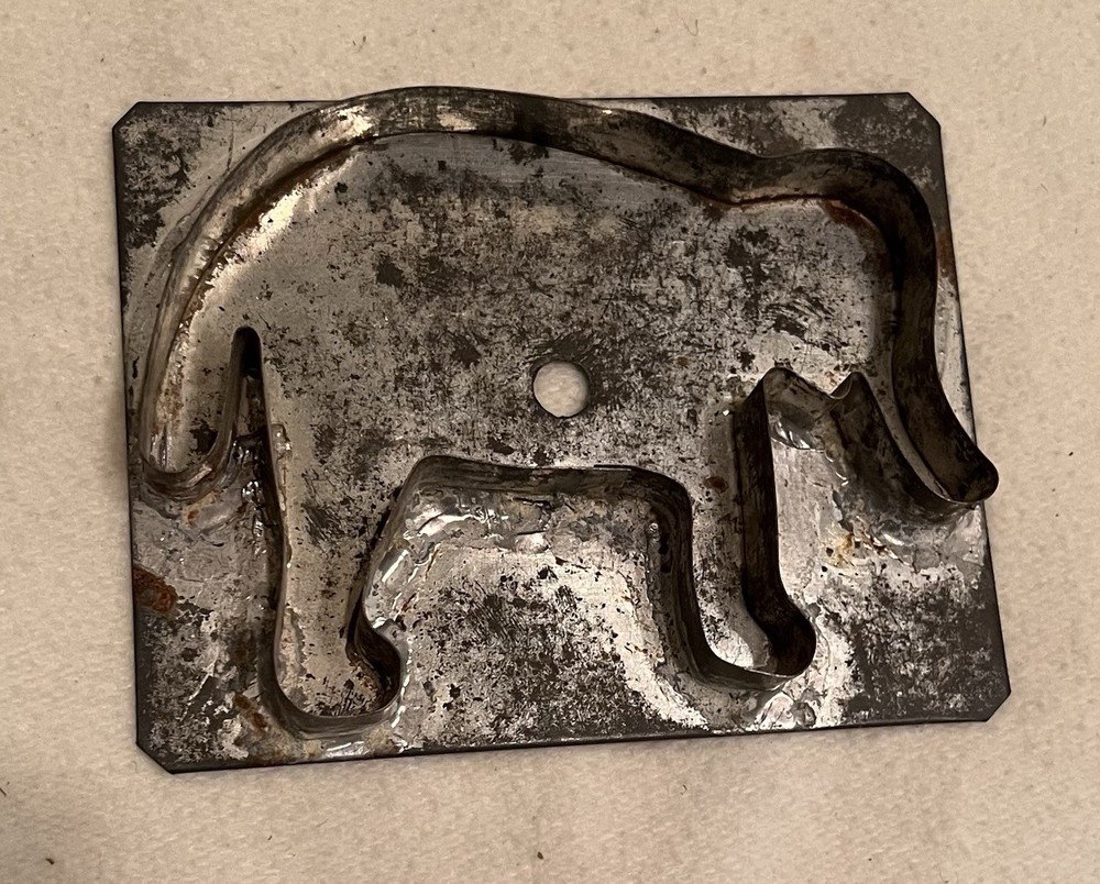 Adorable Antique Primitive Tin Easter ELEPHANT Cookie Cutter