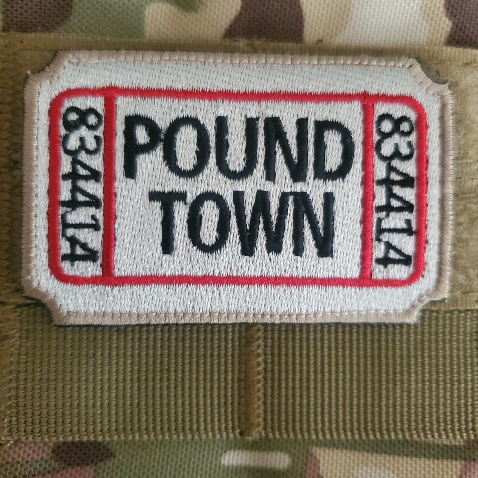 POUND TOWN Sarcastic Funny Tactical Morale Patch Hook and Loop