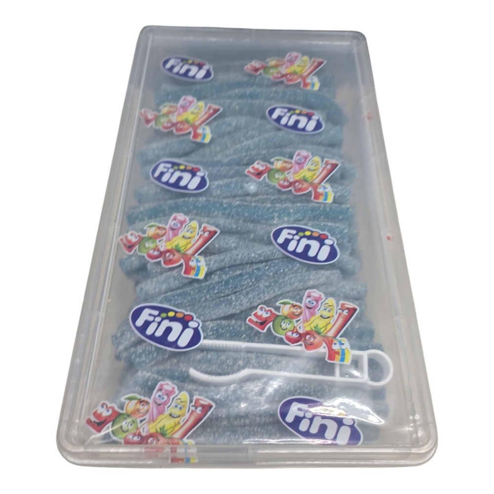 Fini Tuberoos Raspberry Sour Candy Strips 200 Pcs Net Wt 3.5lb