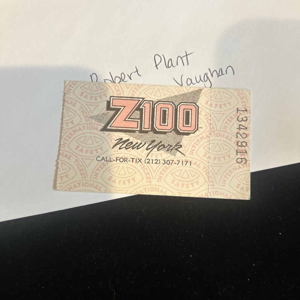 Robert Plant tickets stub