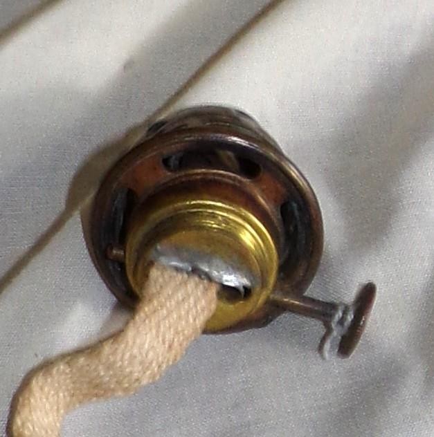 Antique Holmes Booth & Haydens Burner, for 7/8 Inch Collar Opening, #0 or #1