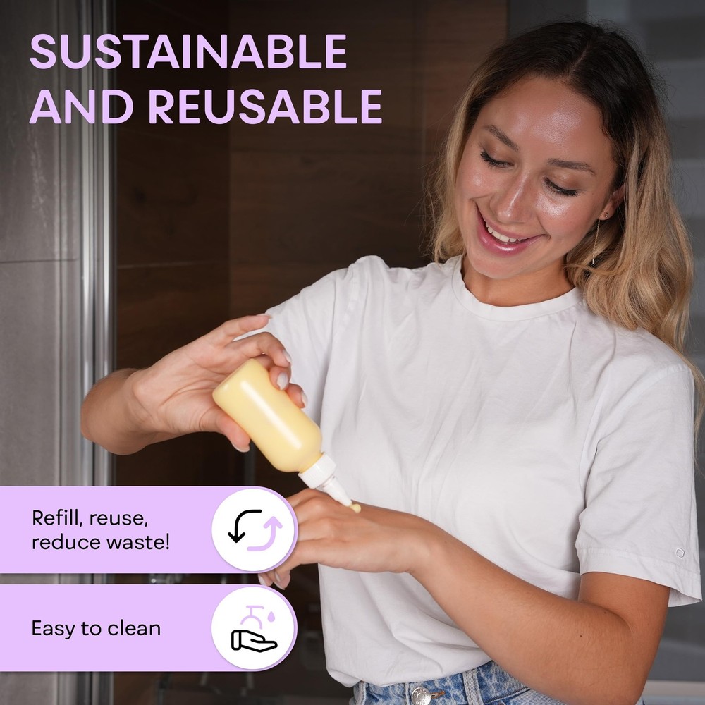 Twist Top Applicator Bottles 4 OZ - Refillable, Leak-Proof Squeeze 3 Pack