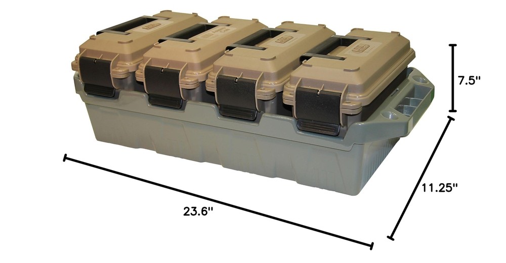 MTM AC4C 4- can Ammo Crate, Convenient size, Stackable, easy carry and transp...