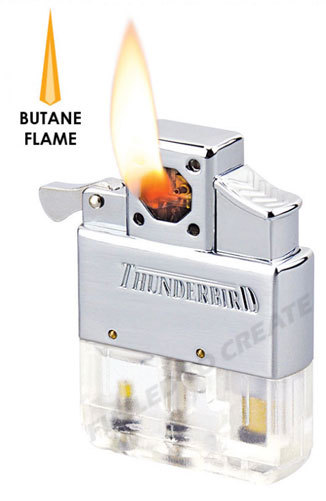 Thunderbird Butane Cigar Pipe clear Piezo Insert Soft Flame Vector works w zippo