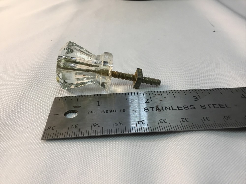 Lot Of 5 Different Vintage Glass Knobs/handle. Three Smallest Match.