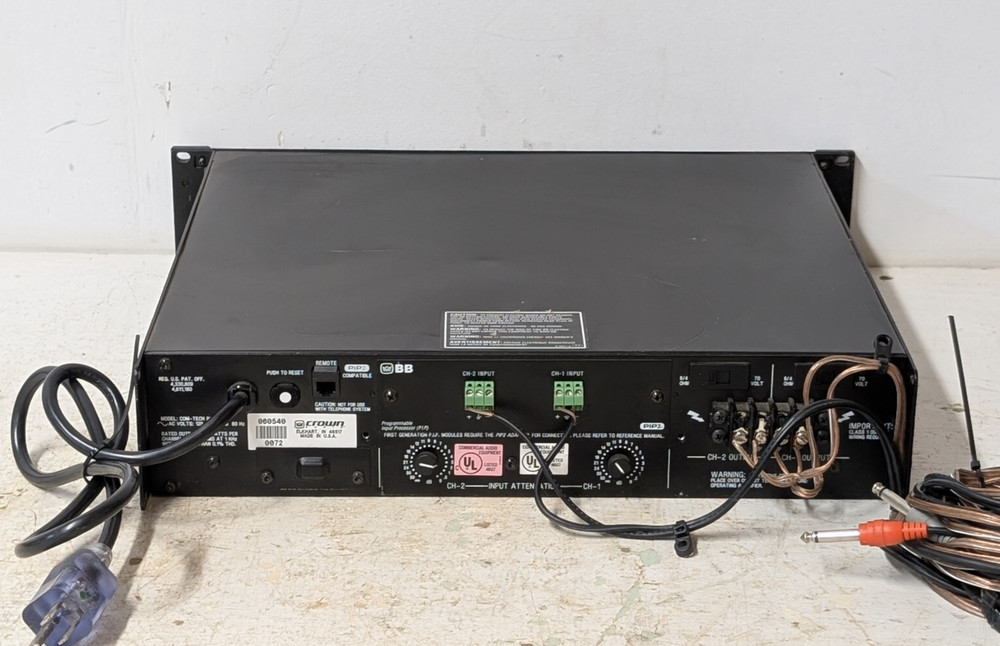 Crown Com-Tech 210 Power Amplifier Two-channels 300 W