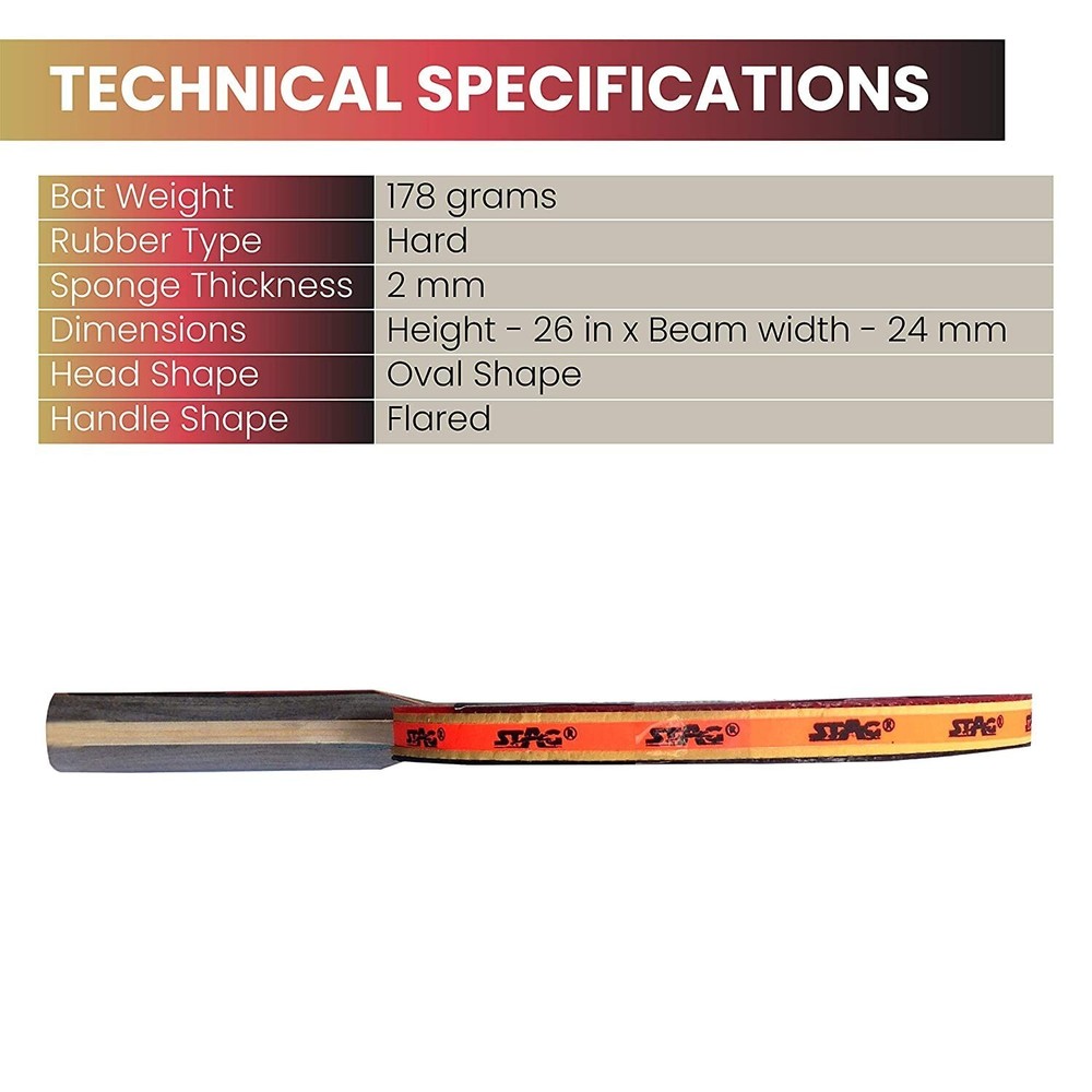 5 Star Table Tennis Racquet Intermediate ITTF Approved Beginner Intermediate