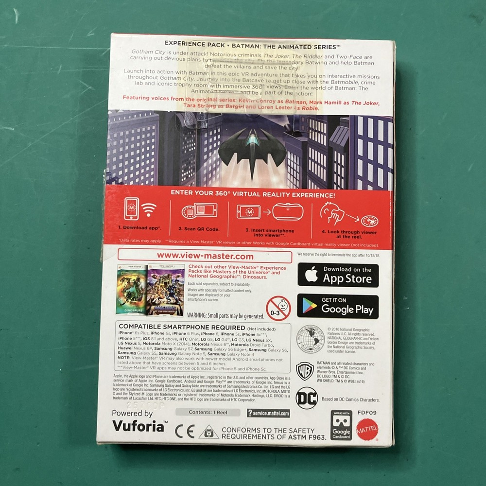 View Master Virtual Reality Experience Destinations (3) & Batman Sets. VERY GOOD