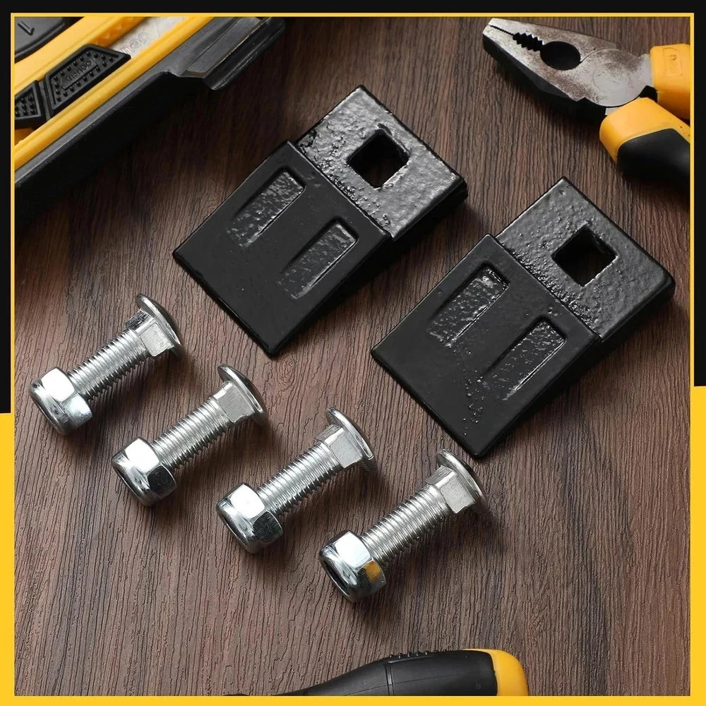 4 Pack 3 Point Auger Cutting Edge with Screw Square Hole Replacement Auger Teeth