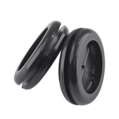 6 Pack 2" Inside Diameter Rubber Grommet, Firewall Plug 2-3/8" Drill Hole Black