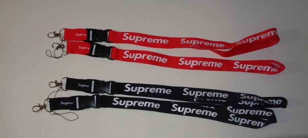 2pcs supreme neck lanyard key chains