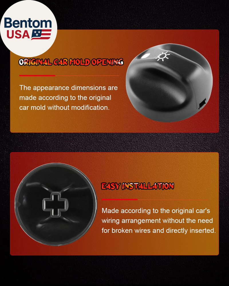 Headlamp Switch Knob Replacement - Fits Ford Excursion 2000-2001, Expedition 199
