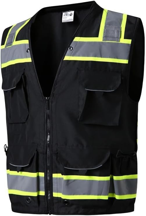 Durable Polyester Safety Vest with Reflective Tape