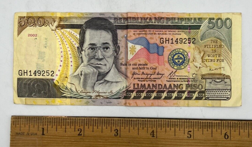Philippines 500 Piso 2002 - Circulated