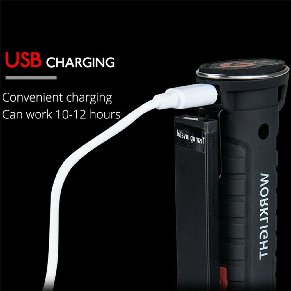 2x Set Multifunction Super Bright LED Work Lights Rechargeable Flashlight