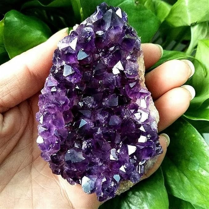 Natural Amethyst Cluster Purple Crystal Stone Healing Crystal Mineral Home Decor