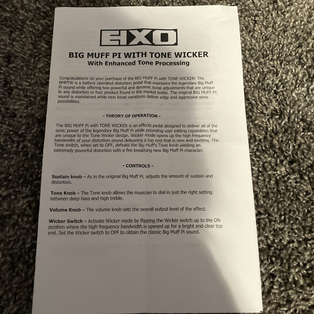 Electro Harmonix Big Muff Guitar Pedal