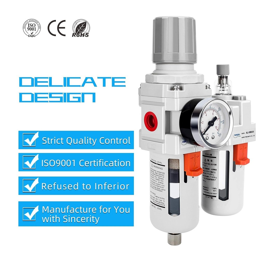 Compressed Air Filter Regulator Combo for Enhanced Performance & Safety