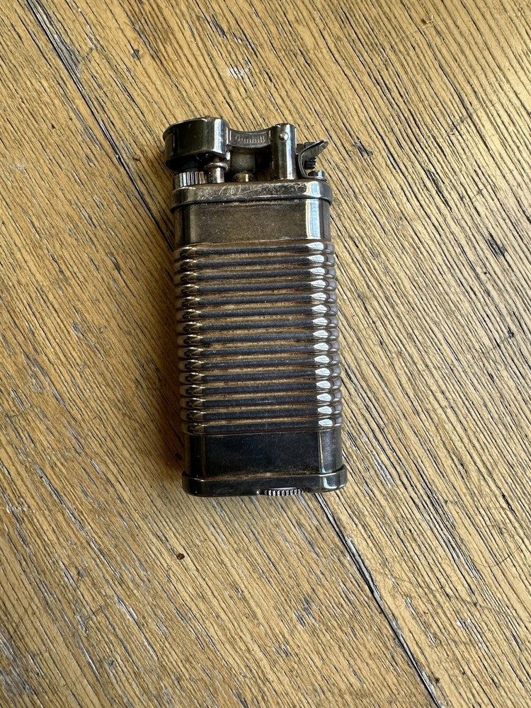 dunhill unique lighter Tin Can Silver Plated Cigar 2003