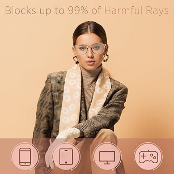 Blue Light Blocking Glasses Women Ease Computer Digital Eye Strain Blurry Vision