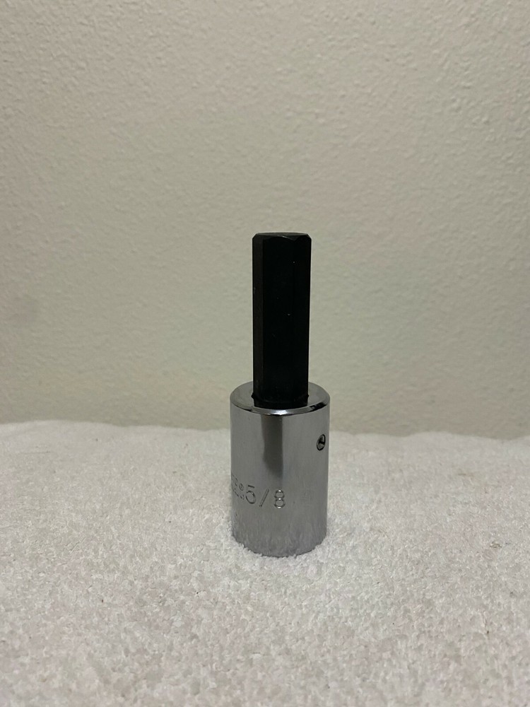 Socket Bit, 1/2" in, DR. 5/8" in, Insert Length 2". HEX PROTO NEW