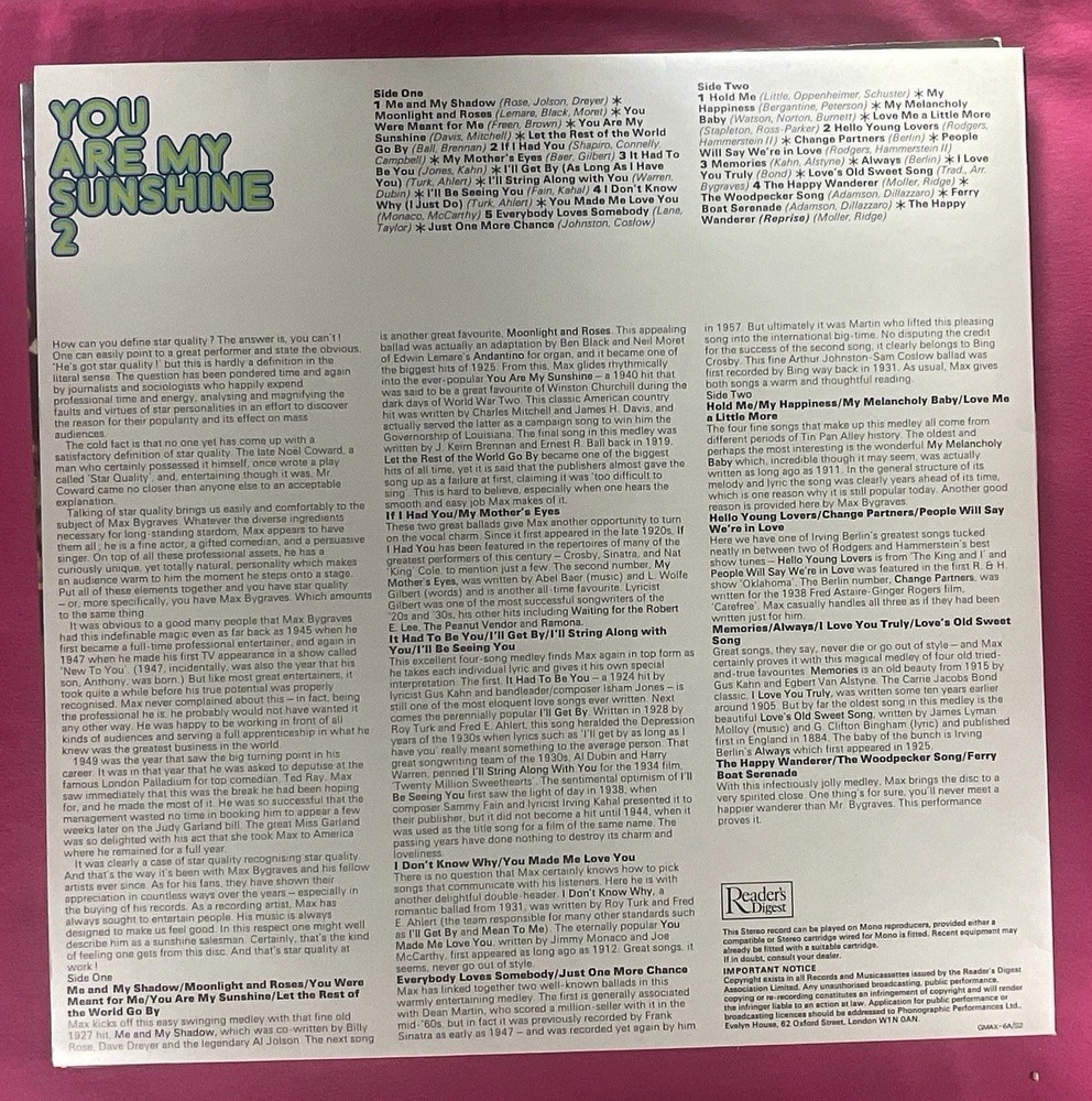 Max Bygraves Vinyl Box Set Singalong With Max UK