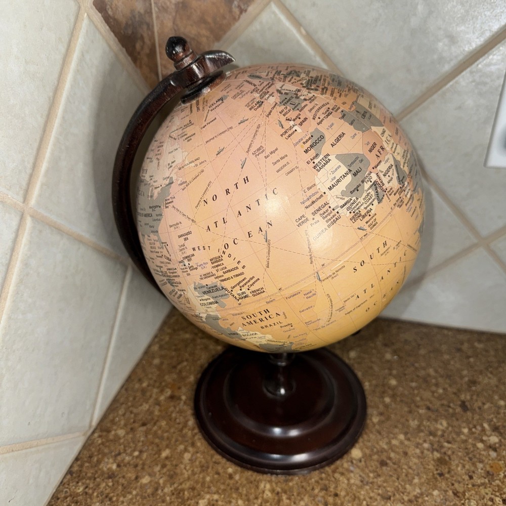 Vintage World Globe On Stand