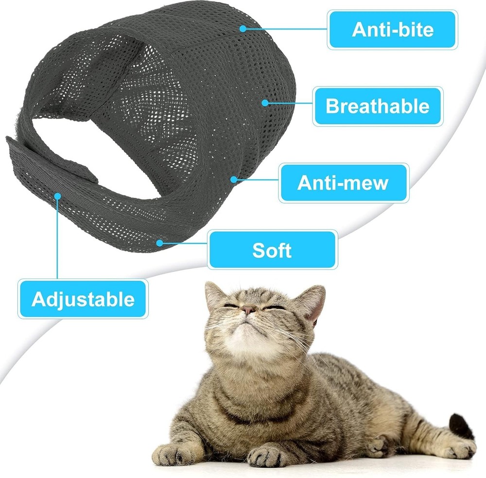 5-Piece Cat Bathing Set: Adjustable Grooming Bag, Muzzle & Clipper Essentials