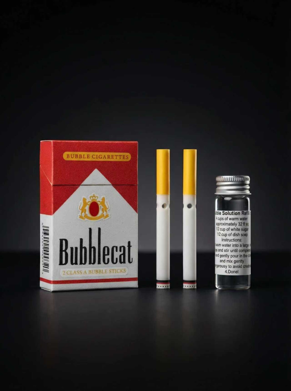 Funny Fake Cigarette Bubble Blower Wand Stress Relief 1:1 Fidget Toy Prop Gift