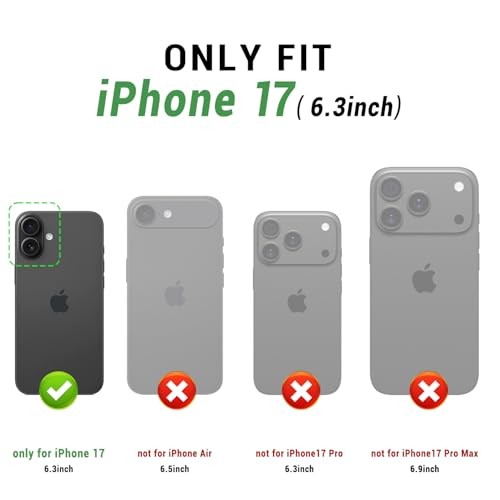 Compatible with iPhone 17 6.3" Wallet case with RFID Flip Case Light Brown