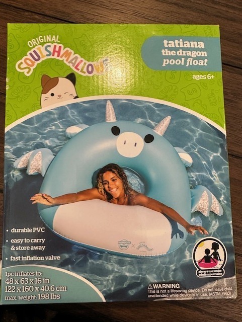 NIB Squishmallows Pool Float TATIANA The Dragon pool float