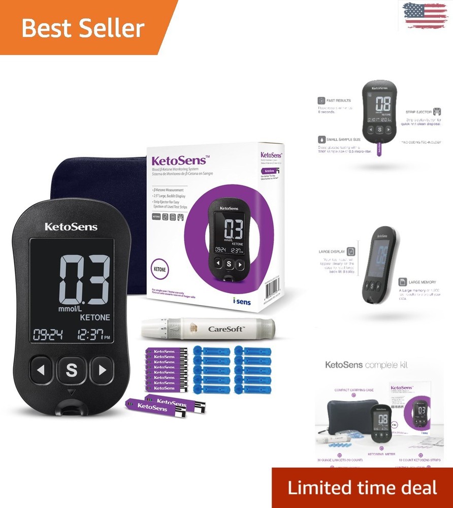 Ultimate Keto Diet Blood Ketone Testing Kit - Includes Meter & 10  Strips