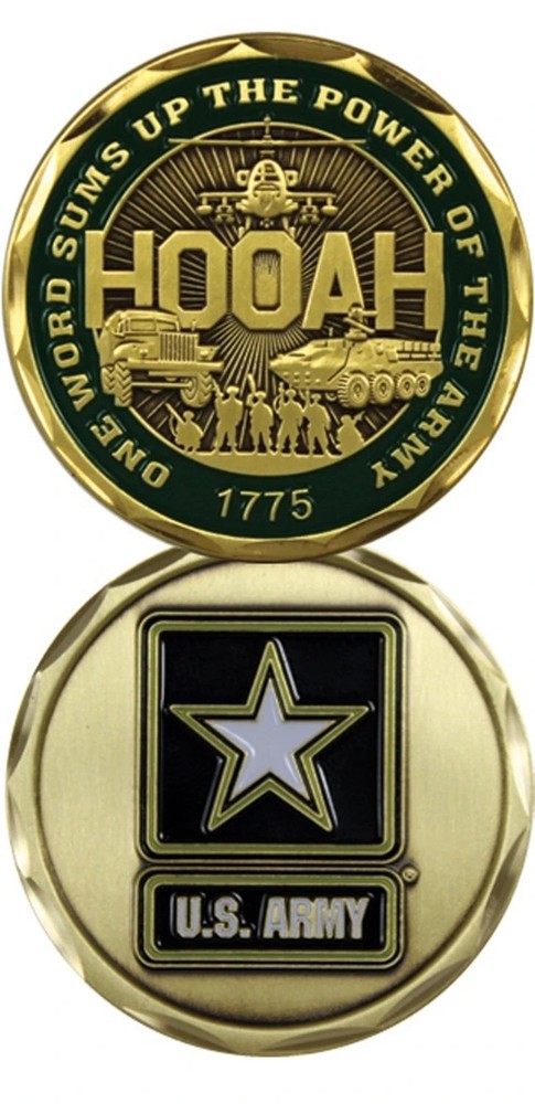 US Army HOOAH! Challenge Coin Eagle Crest 3119