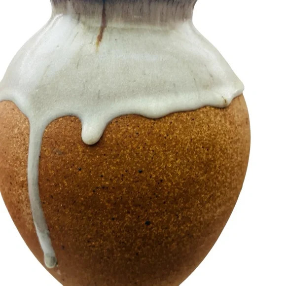 Studio Pottery Drip Glaze Vase