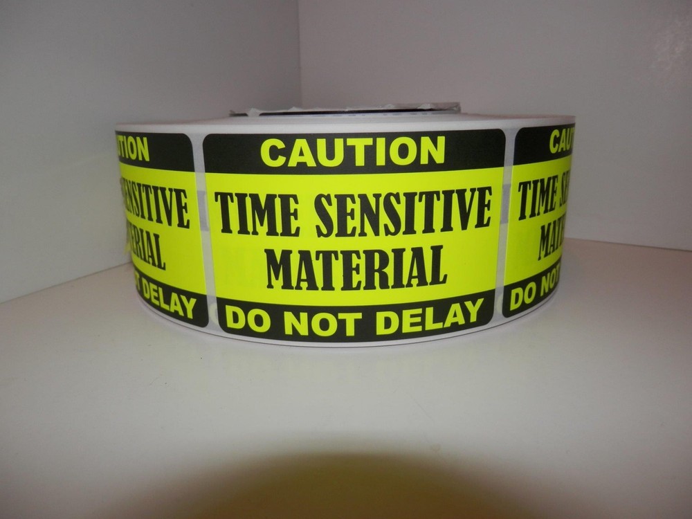 TIME SENSITIVE MATERIAL DO NOT DELAY fluor chart  2X3 Sticker Label 250/rl