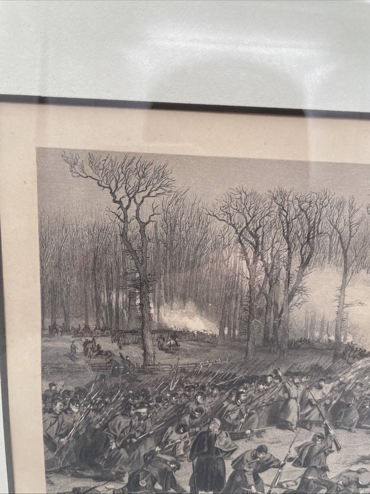 BATTLE OF MILL CREEK, Civil War Battle/Tennessee 1862 Print Lithograph 12”x11”