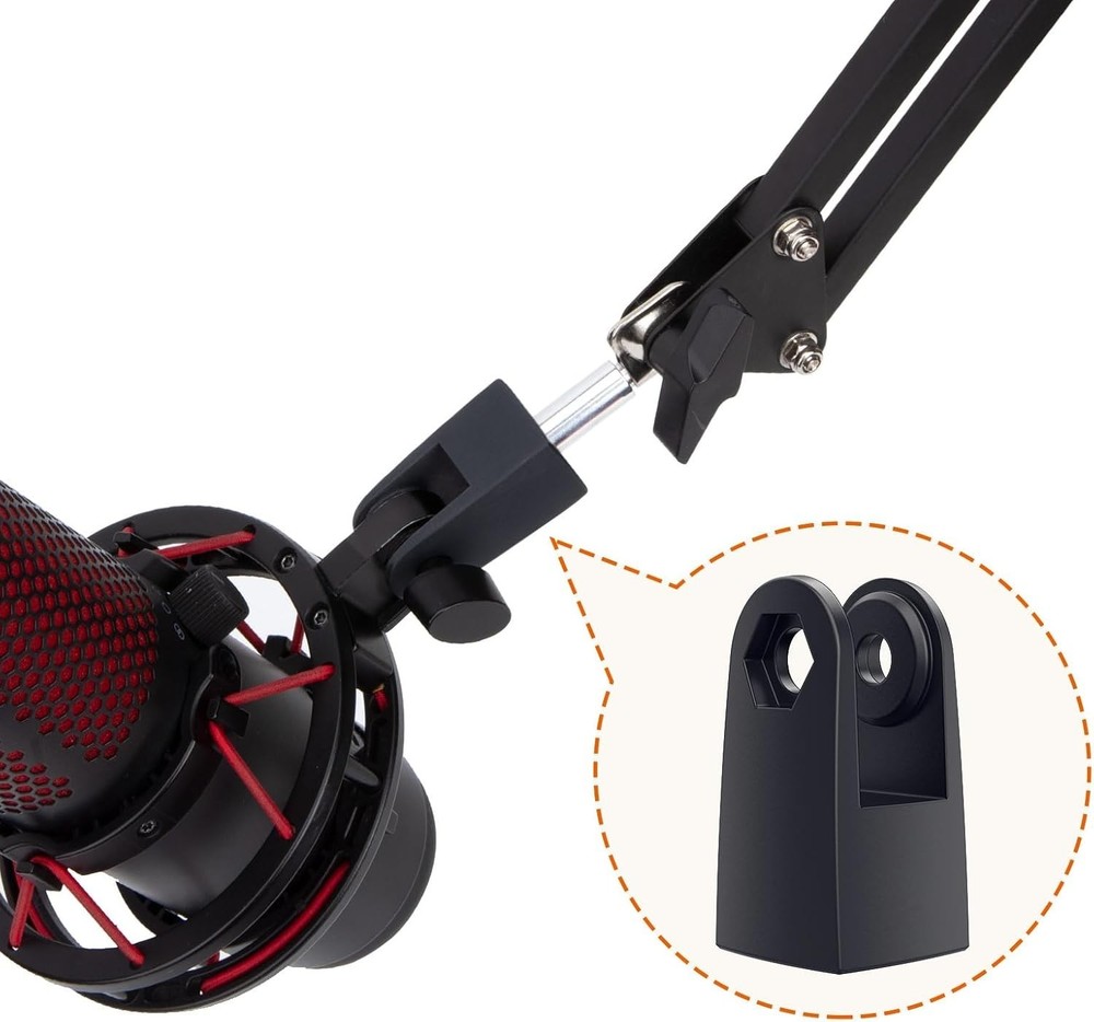 Easy Install 3/8" Boom Arm Adapter for HyperX QuadCast - Lightweight Design