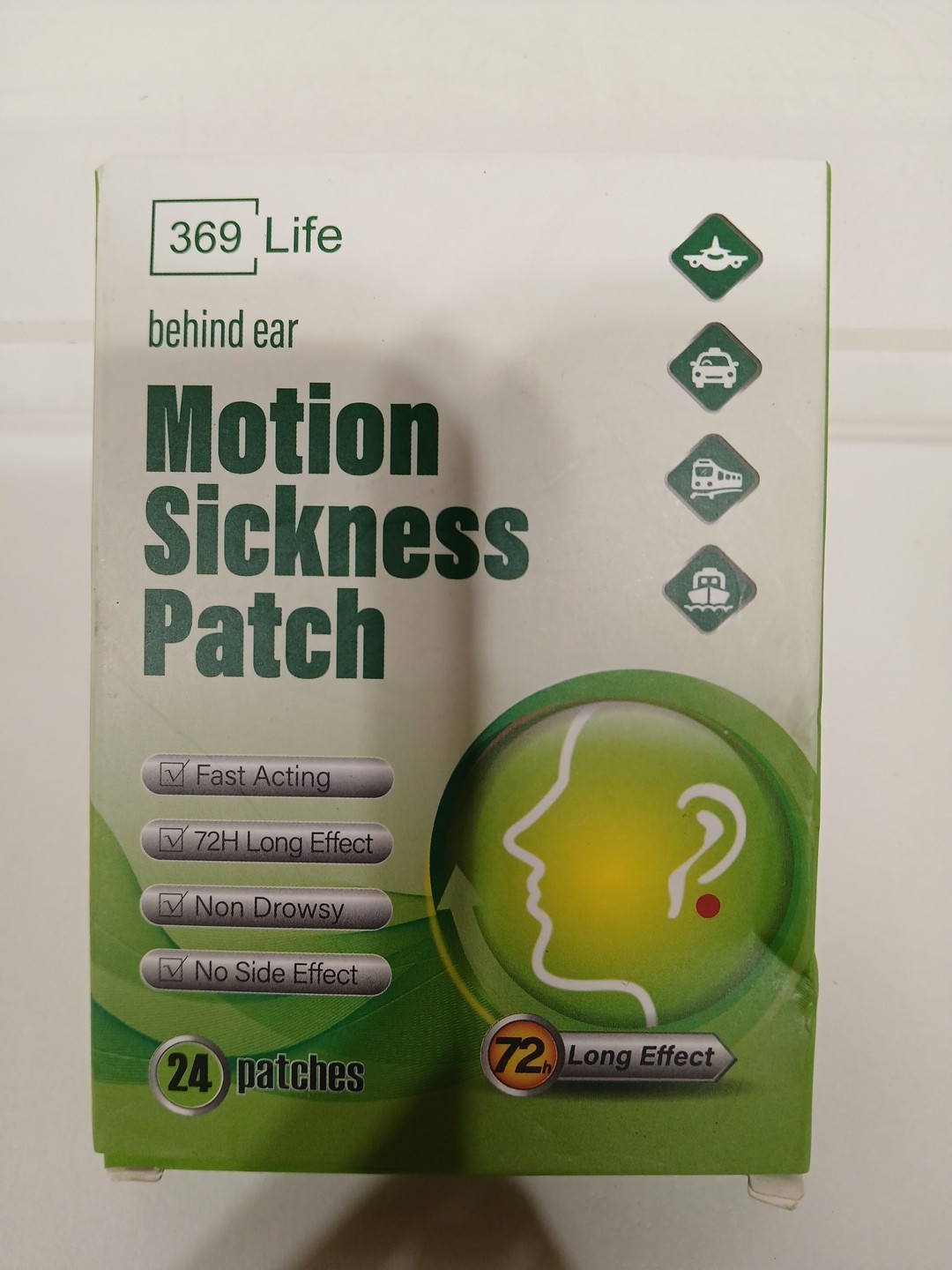 Motion Sickness Patches for Car and Boat Rides, Ships, 24 Count