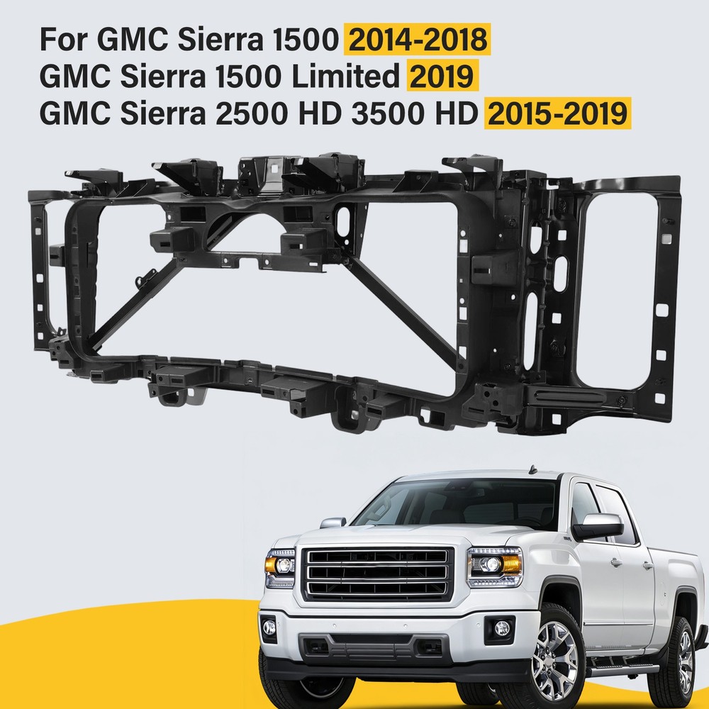 Header Panel Mounting Radiator Support Assembly For GMC Sierra 1500 2014-2019 15