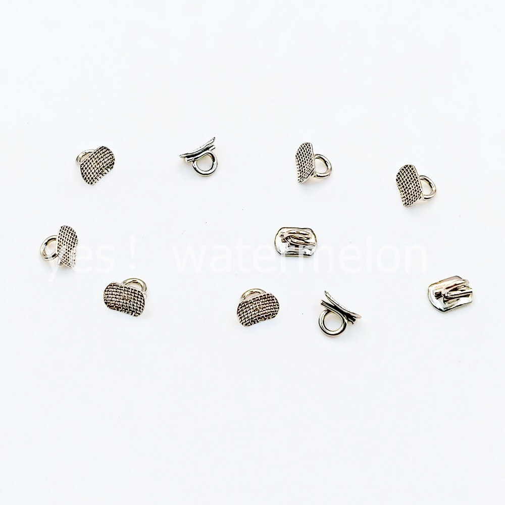 100 Pcs Dental Orthodontic Direct Bond Eyelet Rectangular Base Lingual Button