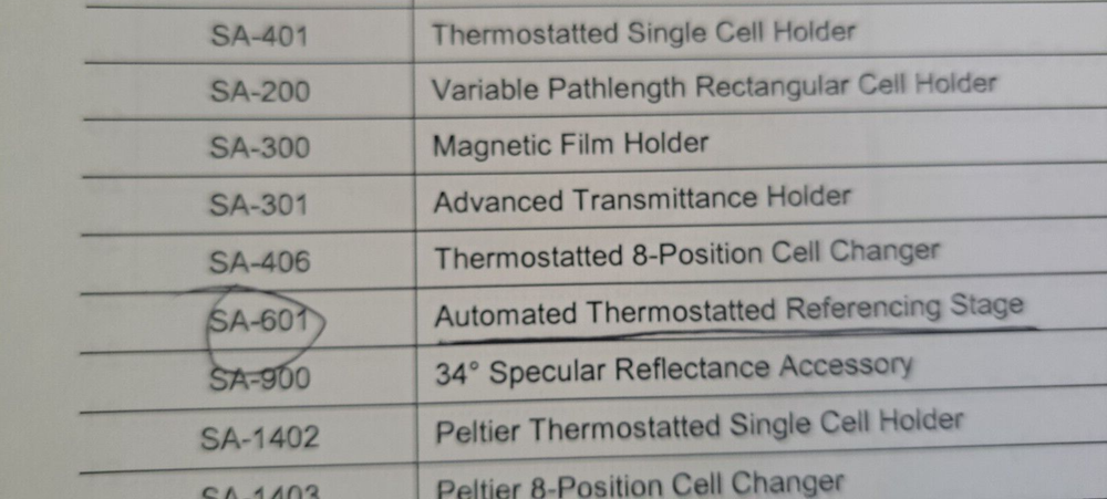 Thermo Scientific SA-601 Evolution Automated Thermostatted Referencing Stage