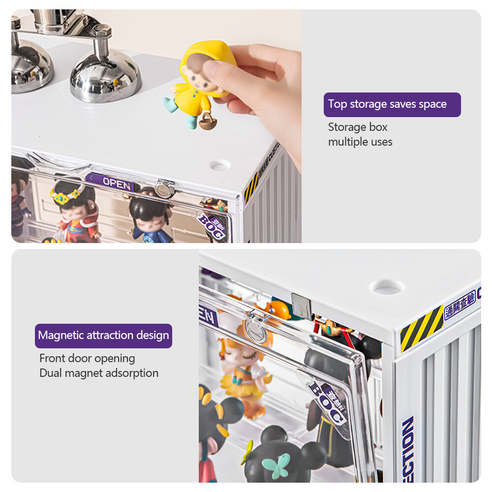 3-Tier Acrylic Display Case Stand Stackable Dustproof Transparent Showcase Box