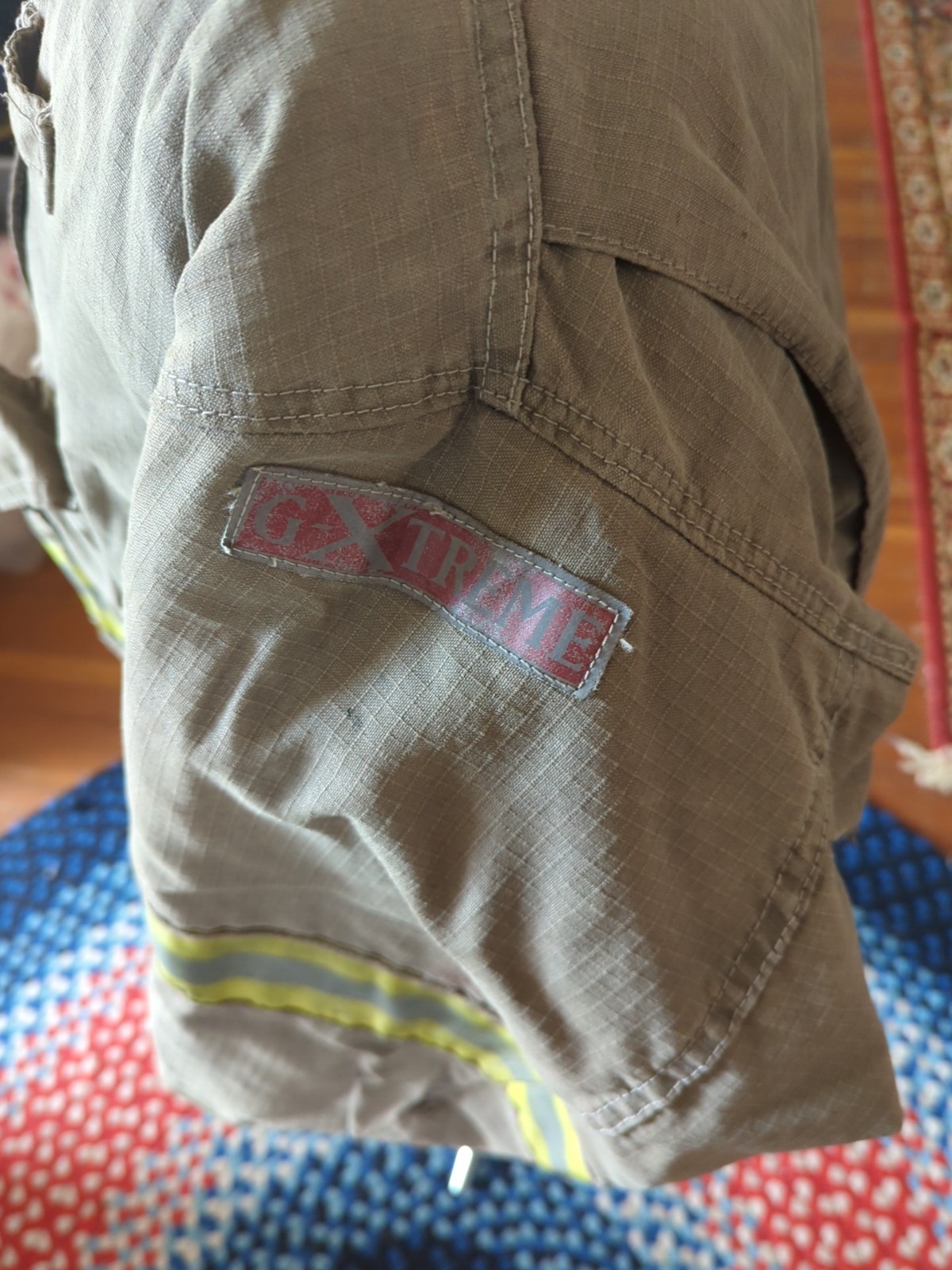 Vintage Retired Firefighter Gear Jacket FIRE COAT USED 44 x 32 Globe