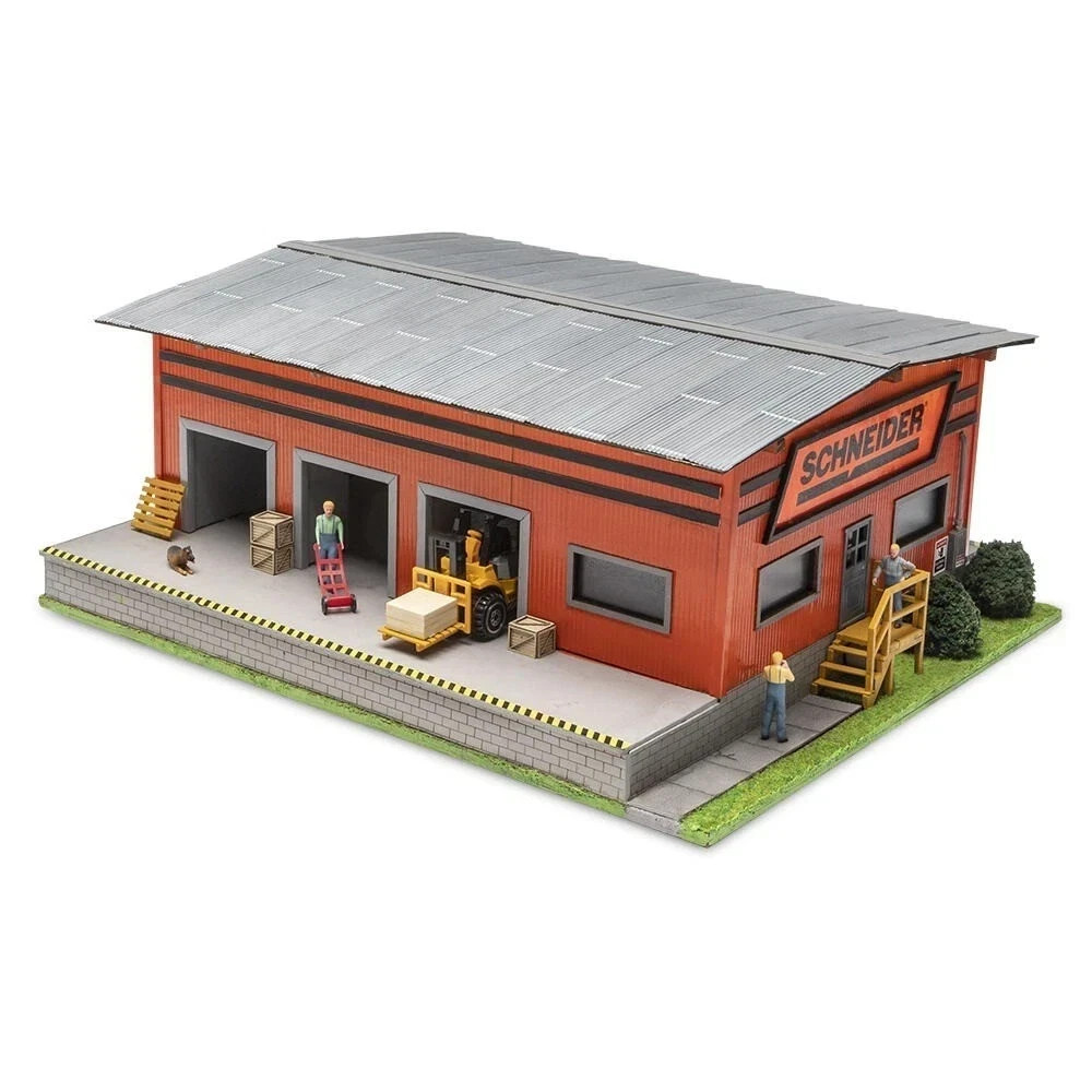 O Scale Schneider Freight Building Lighted O Gauge Train Layout Warehouse
