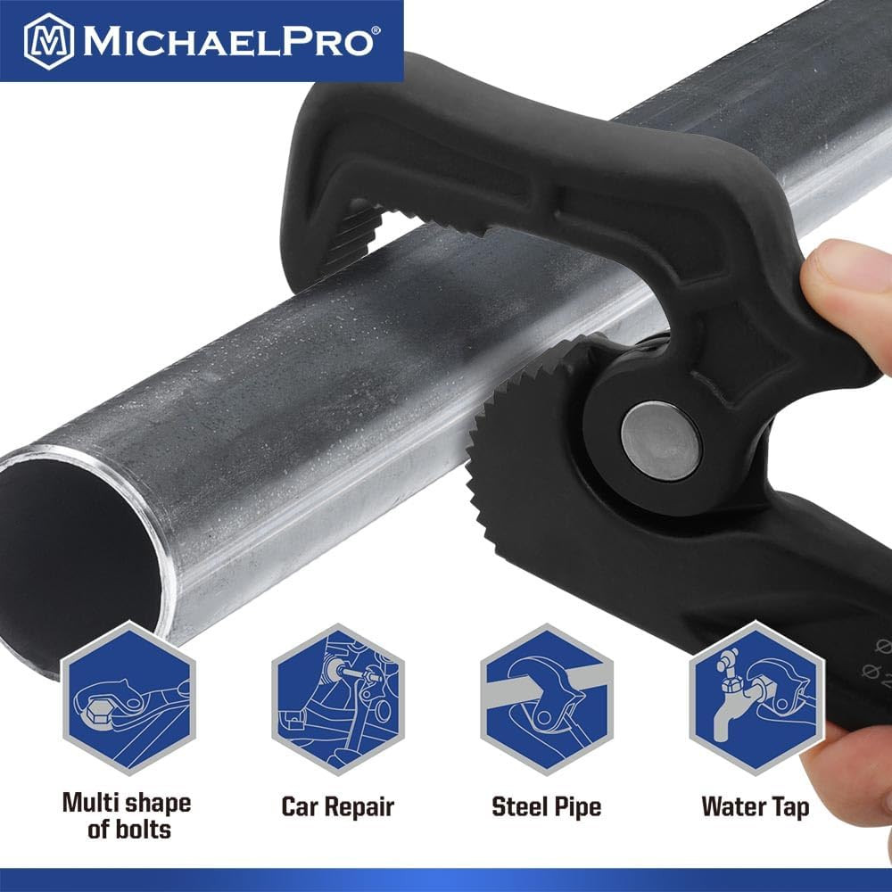 Self Adjusting Pipe Wrench, 14 Inch Multi-Function Spanner Adjustable Plumbing W